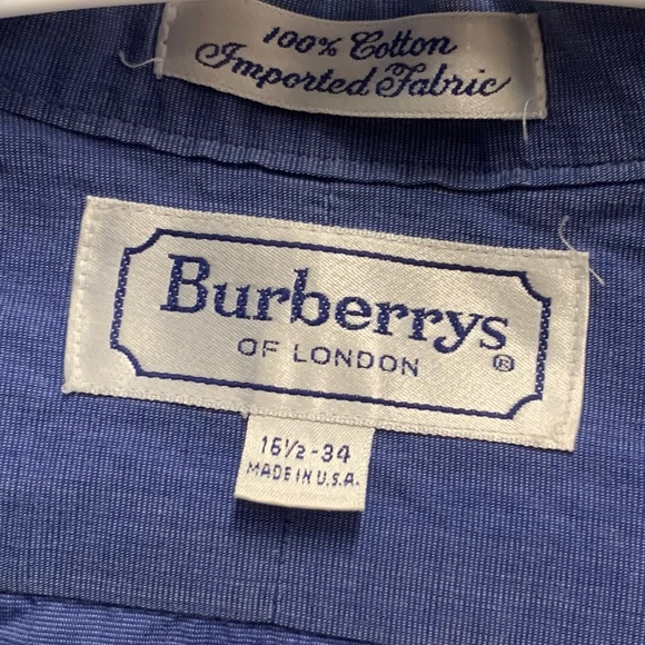 Burberry Shirts Vintage Burberrys Blue Dress Shirt Usa Made 65 Size